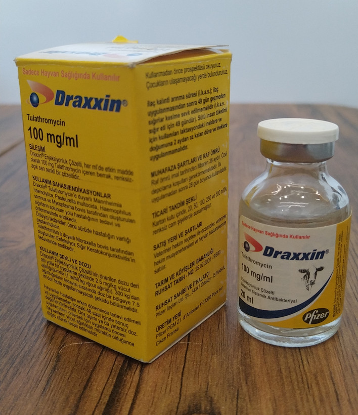 درکسین | Draxxin - آنتی بیوتیک تولاترومايسين - ZOETIS 50cc تزریقی